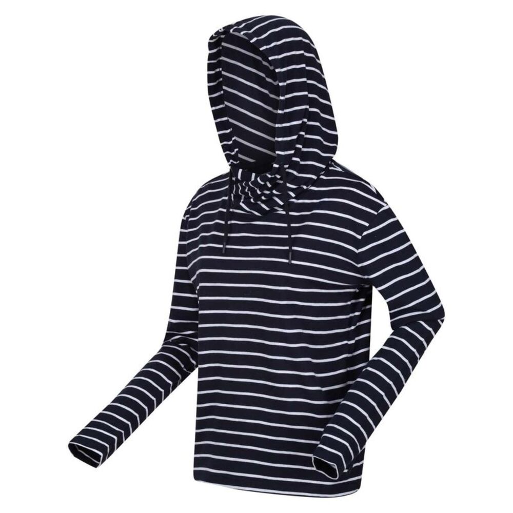 Regatta Womens/Ladies Monsal Striped Hoodie / Navy/White